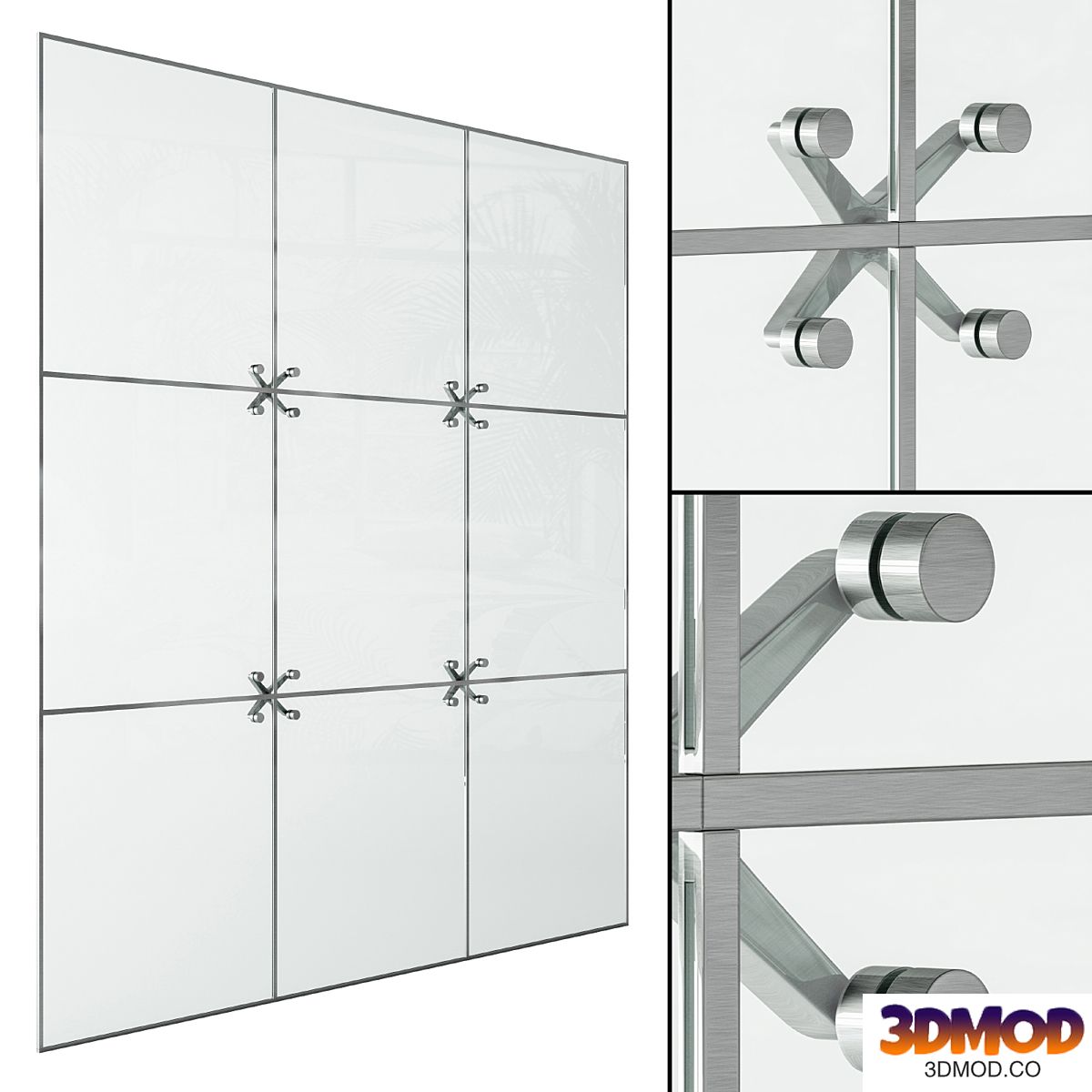 Spider Glazing Window Modern - Windows Set 04