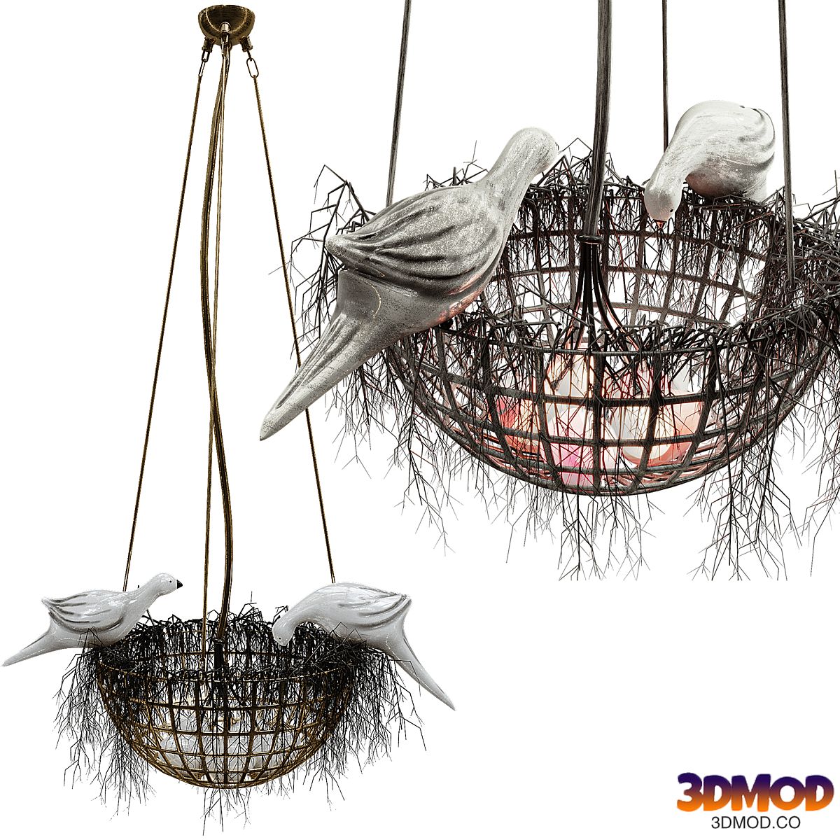 Bird Nest Pendant Light