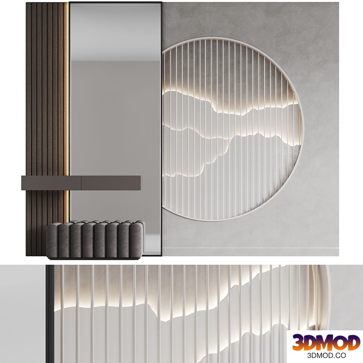 Composition in the entrance hall Mountains