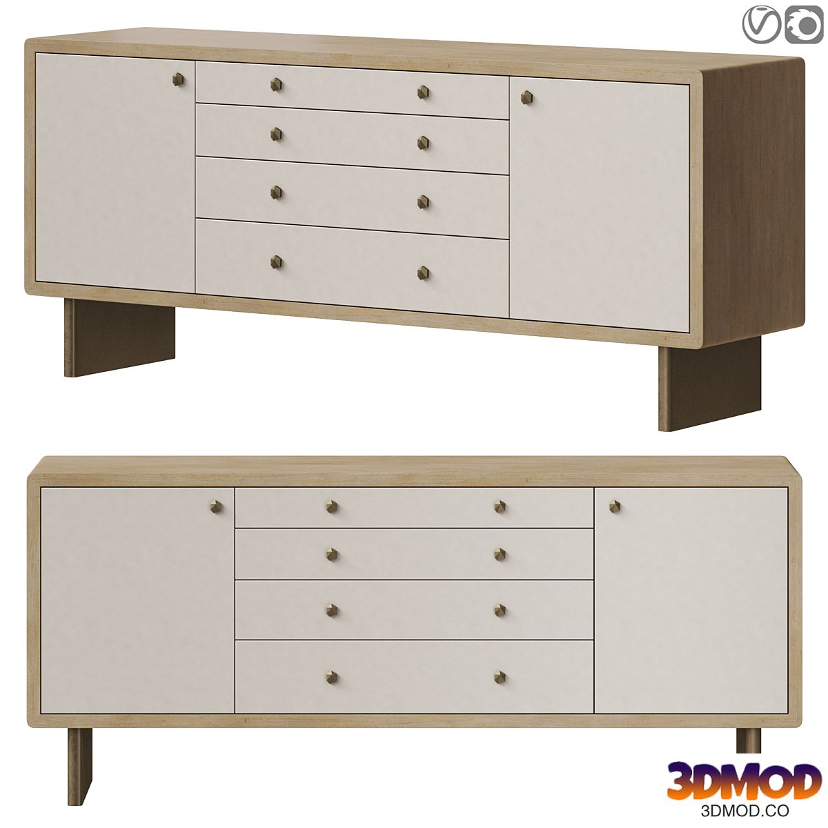 Baker Waterfall Credenza