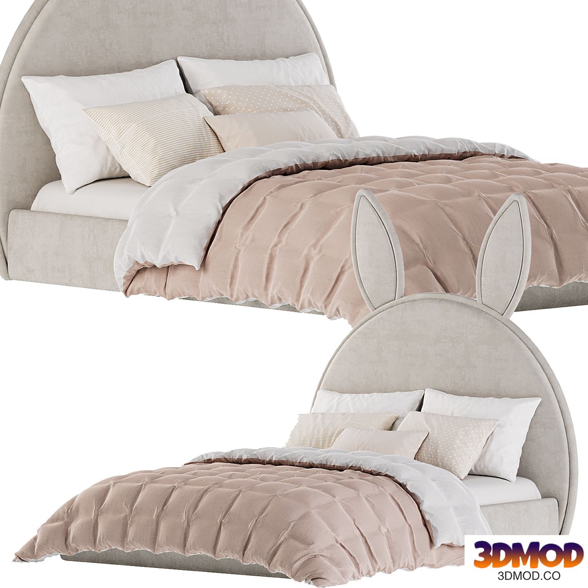 Baby bed with ears