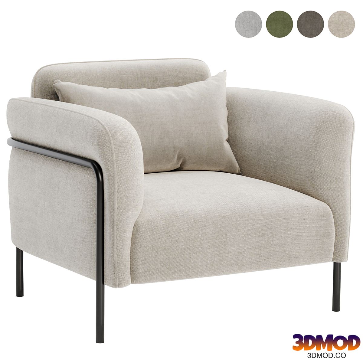 Fauteuil in fluweel Alistair armchair