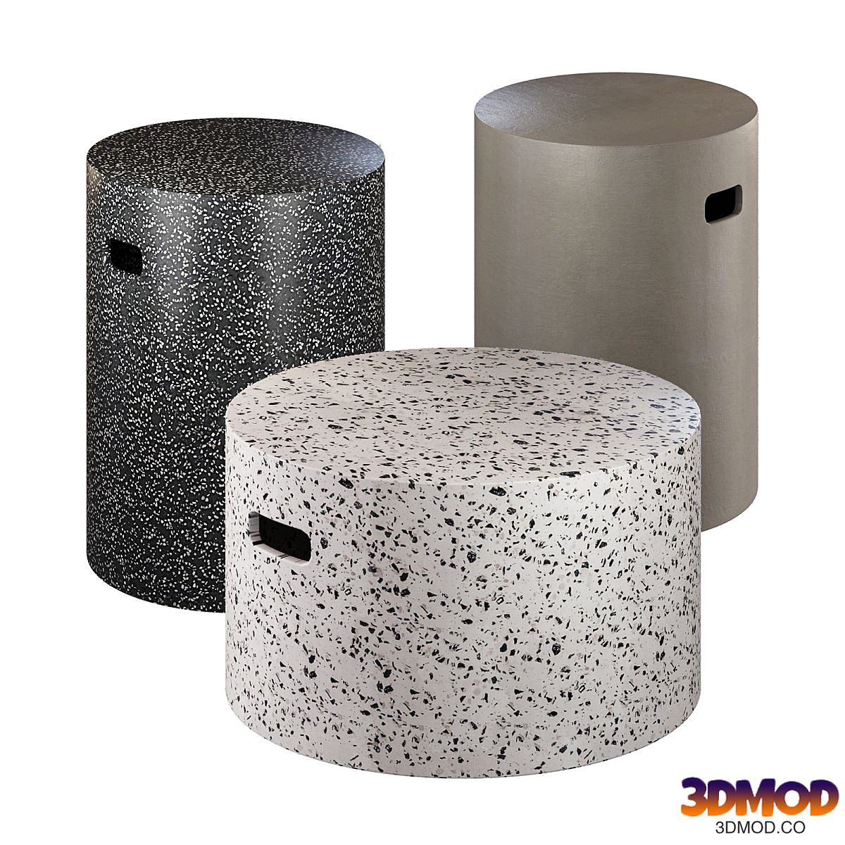 Coffee Table Jenell Terrazzo La Forma in Four Versions