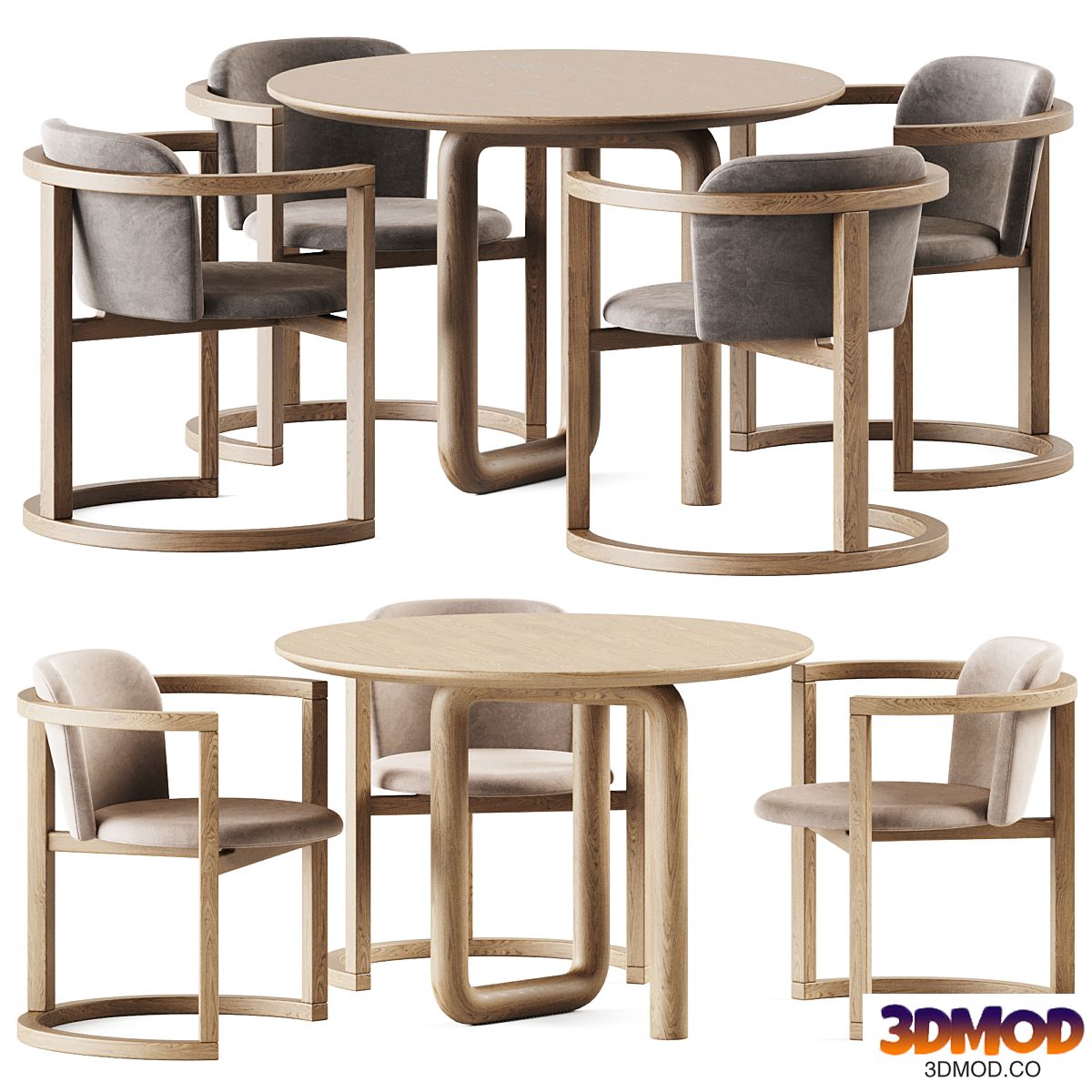 Mono Table by Objects and Ideas and Stir Chair by Kazuko Okamoto