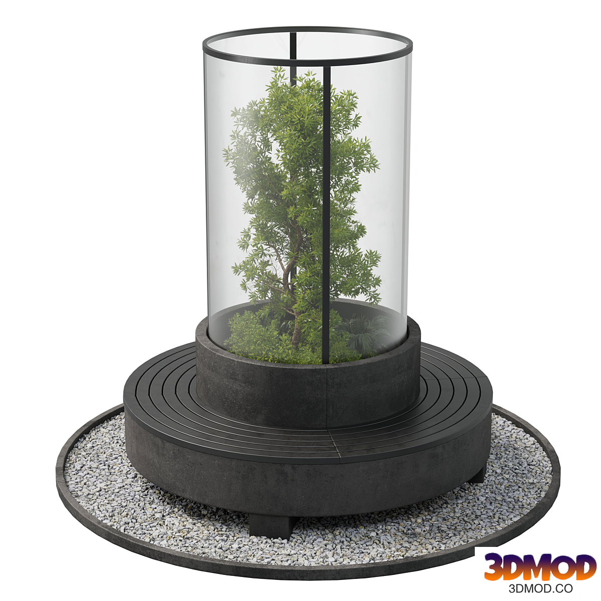 Urban Indoor plant set 366 - office garden bench