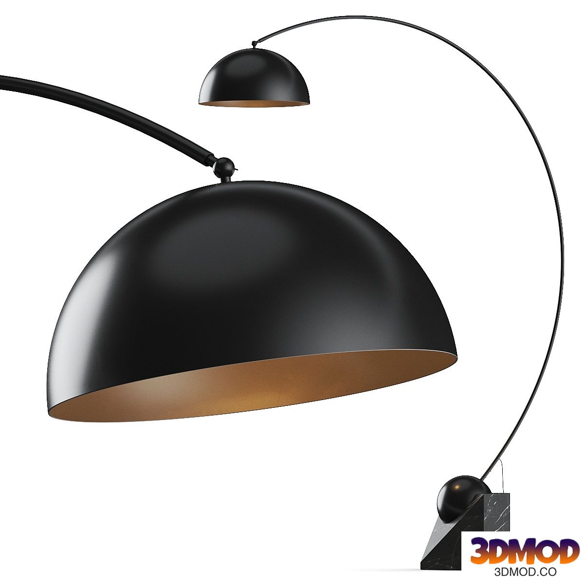 CB2 Venus Black Arc Floor Lamp