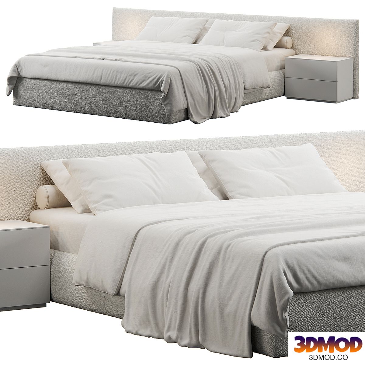 Soft Headboard Bed