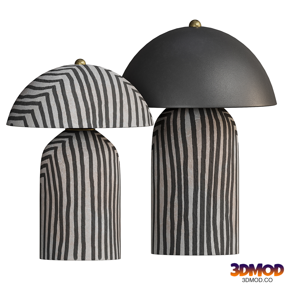 Tera Lamp Stripe by Ceramicah