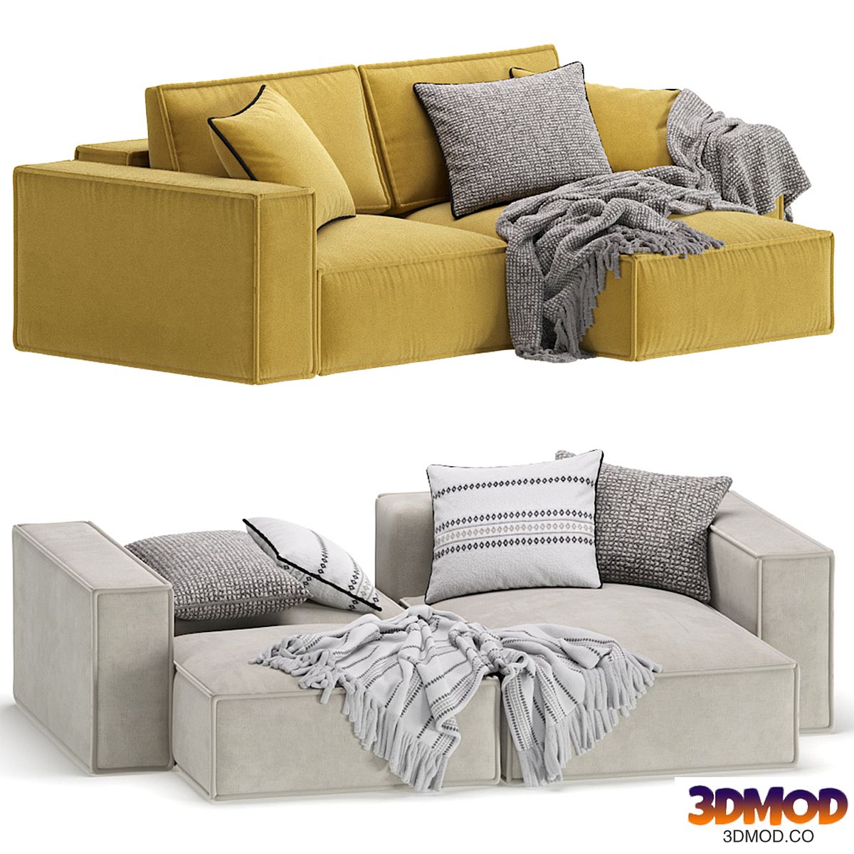 Corner Sofa Loft Ebi Happy Yellow