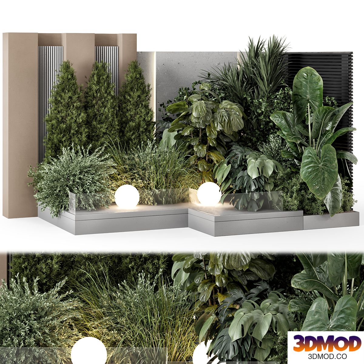 Backyard and Landscape Set Bush and Tree - Set 1527
