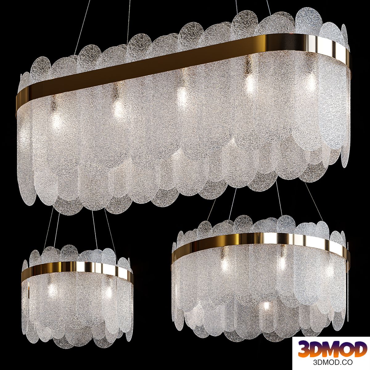 Hanging chandeliers Freya