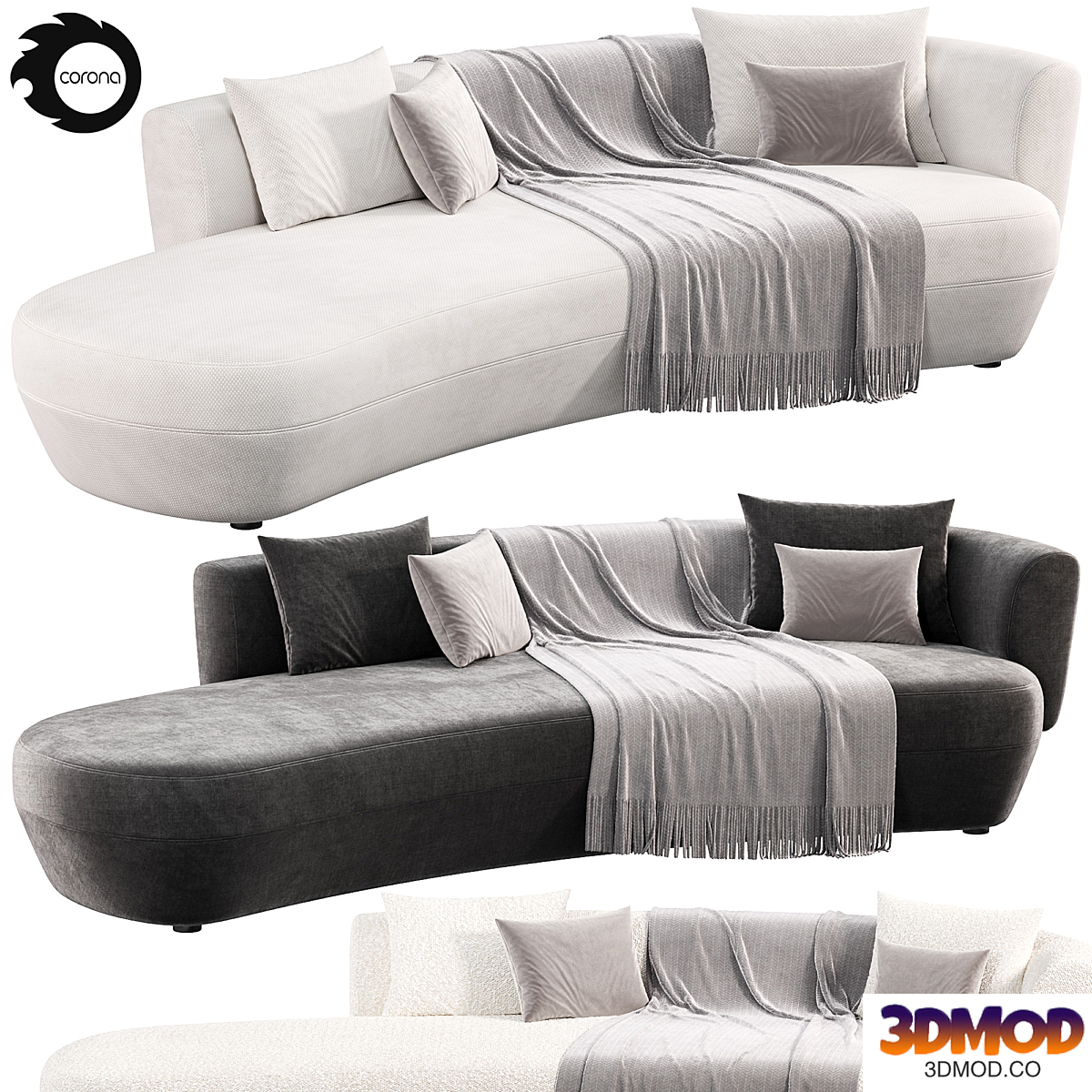 360 CONFIDENT curved sofa By Vibieffe, sofas