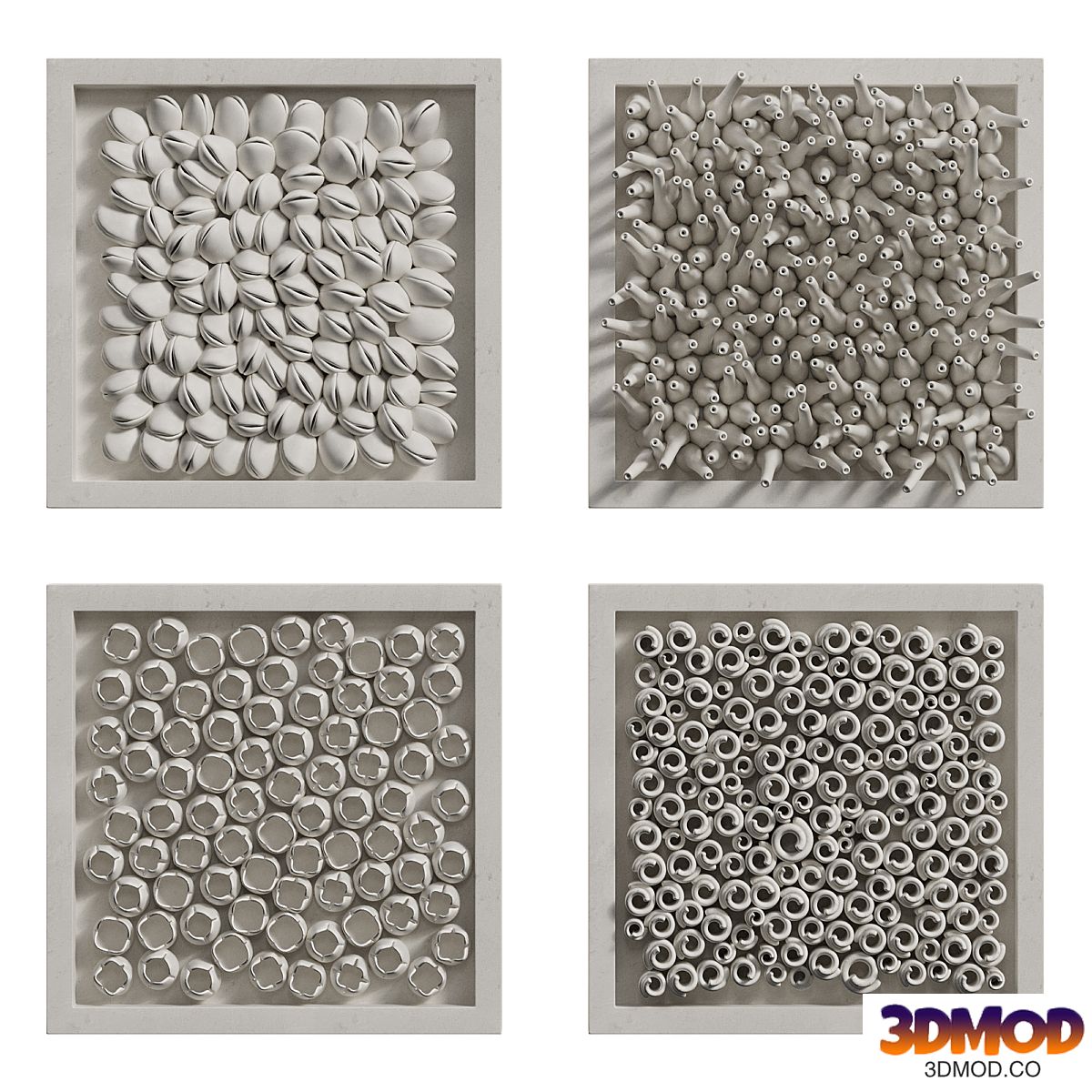 Coral Reef Wall Decoration in frames 2