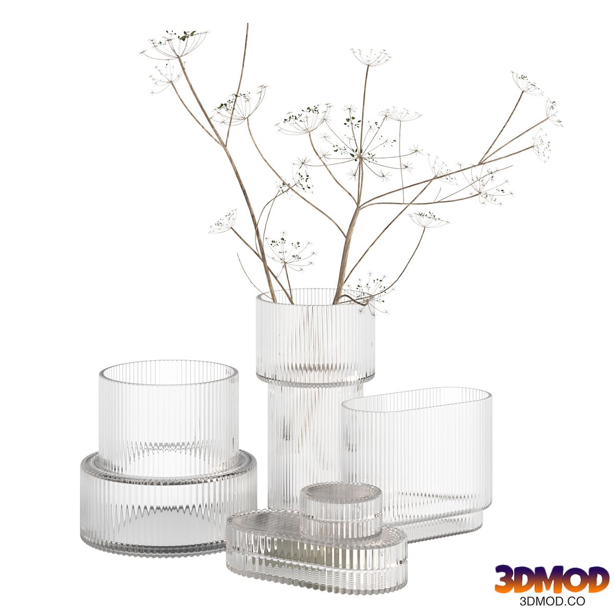 Ripple Fluted Glass Vases HnM Home