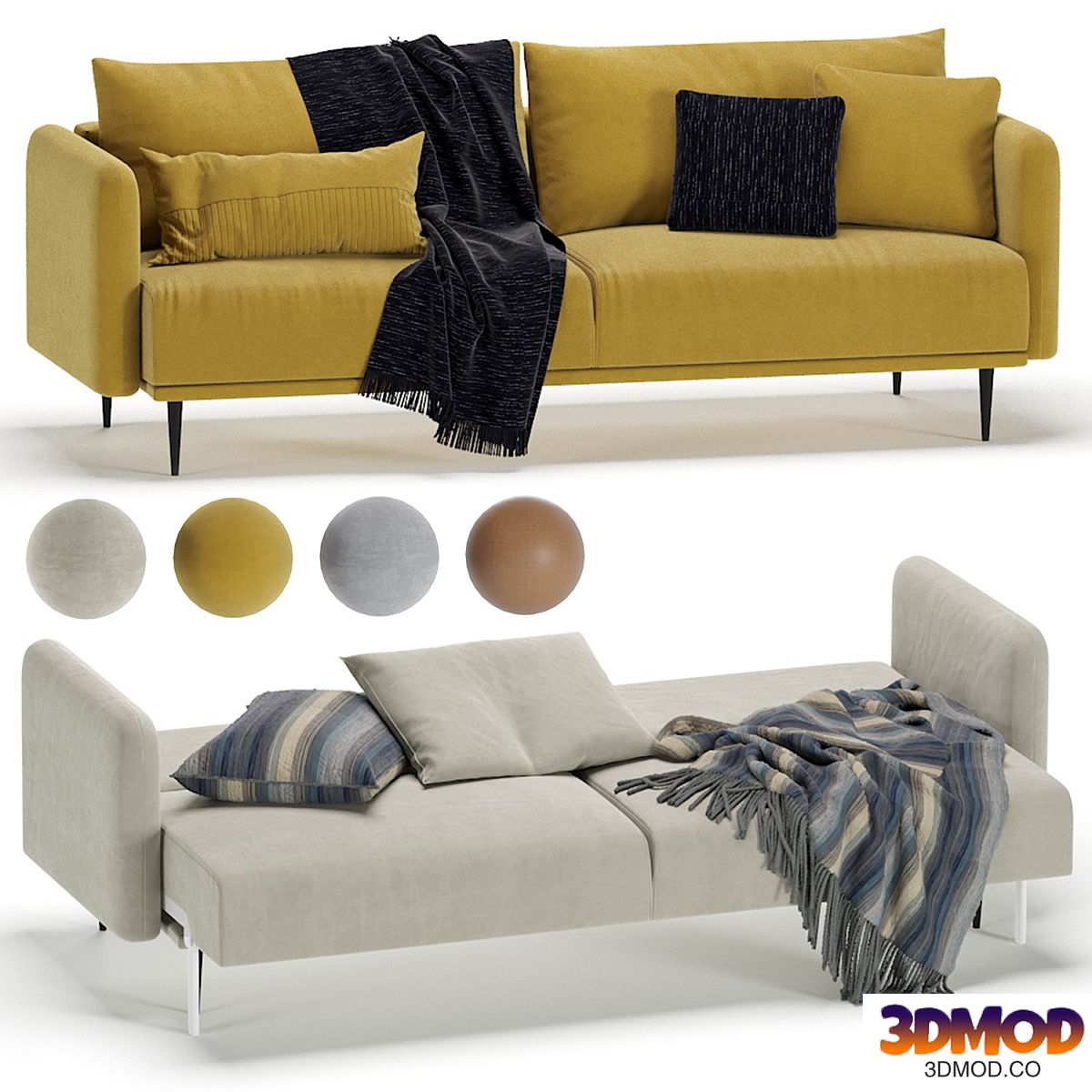Sofa Loft Sayle Barhat Emerald / Диван Сайле