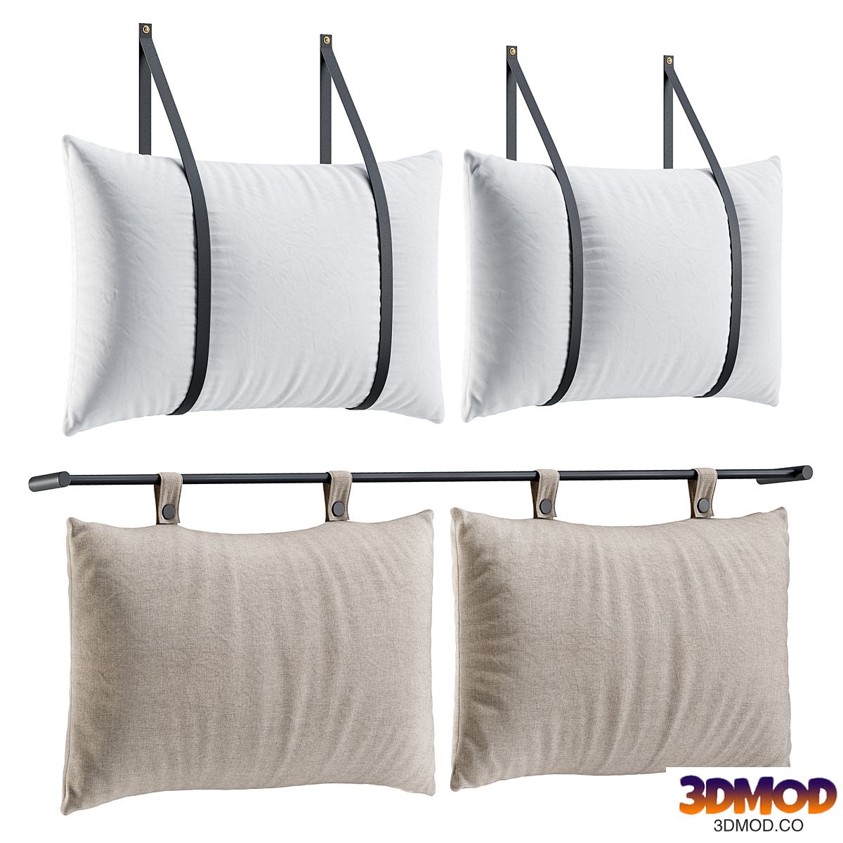 Hanging Pillow Headboard Set 3