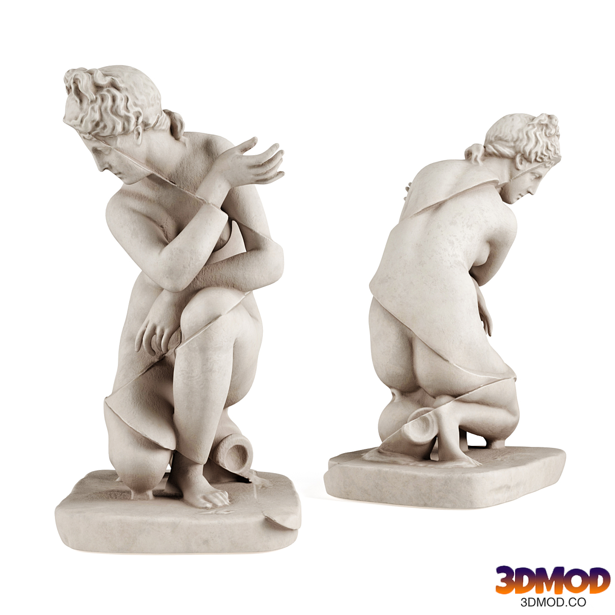 Crouching Venus sculpture