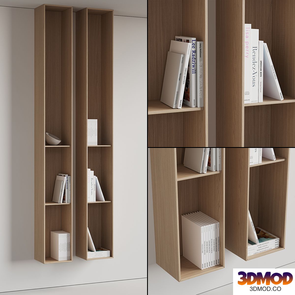 096 Wall rack shelves 03 neutral & minimal wood 01