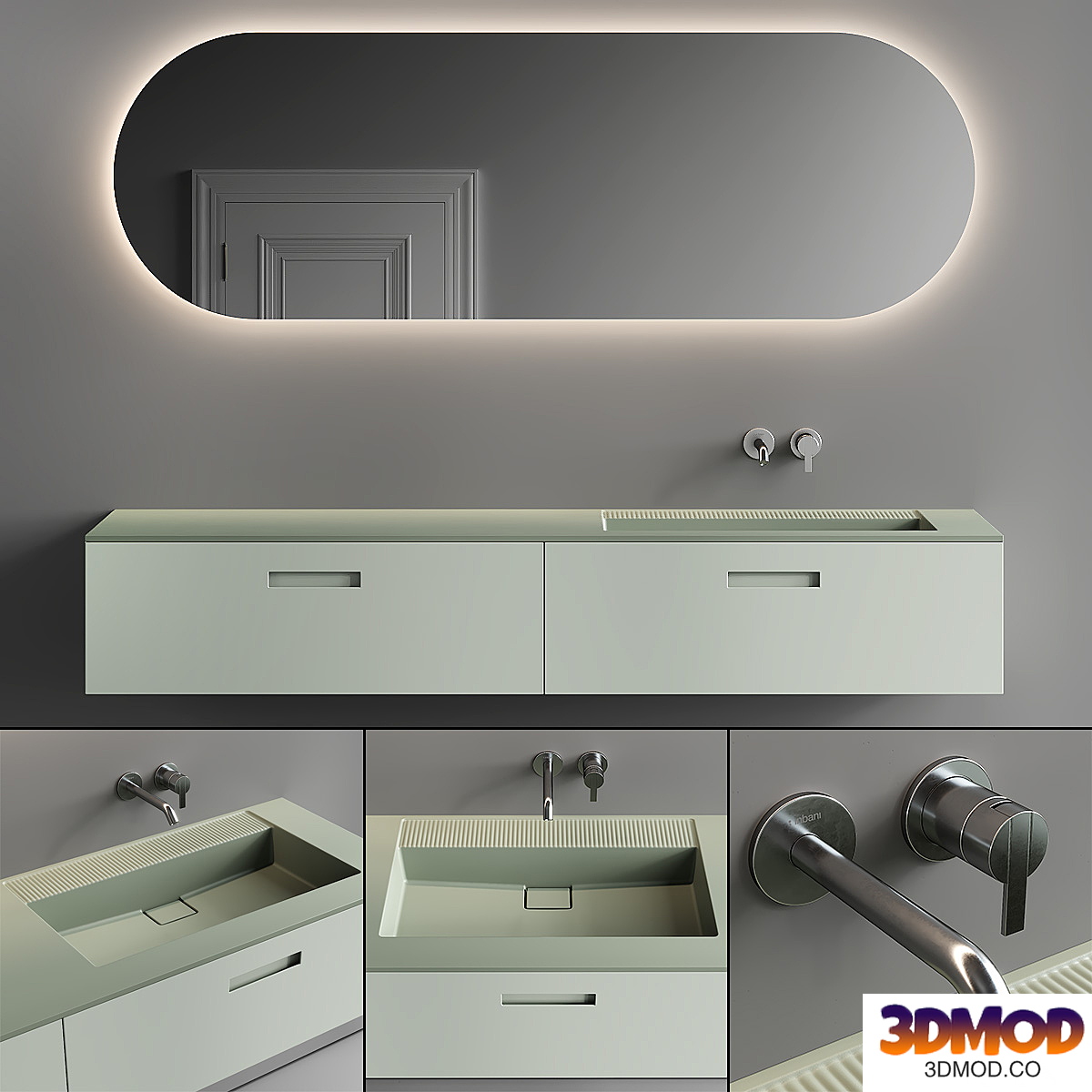 Inbani Ease Vanity Unit Set 3