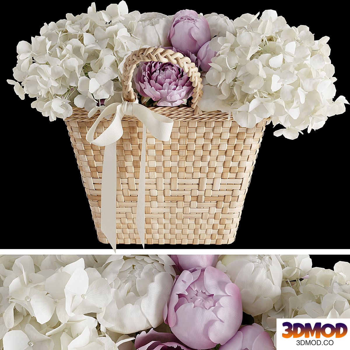 Basket with flowers