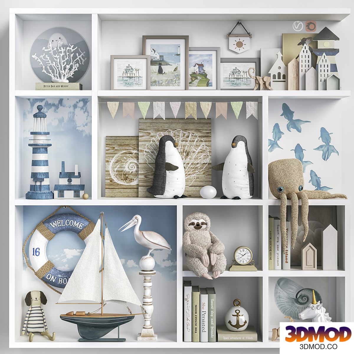 Toys , decor and furniture for nursery 123