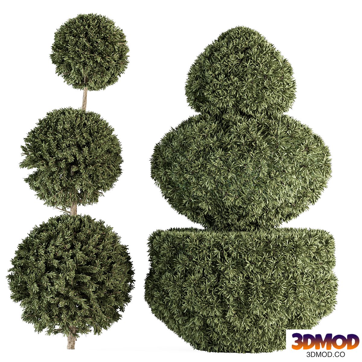 Topiary shape Bush - Bush Set 65