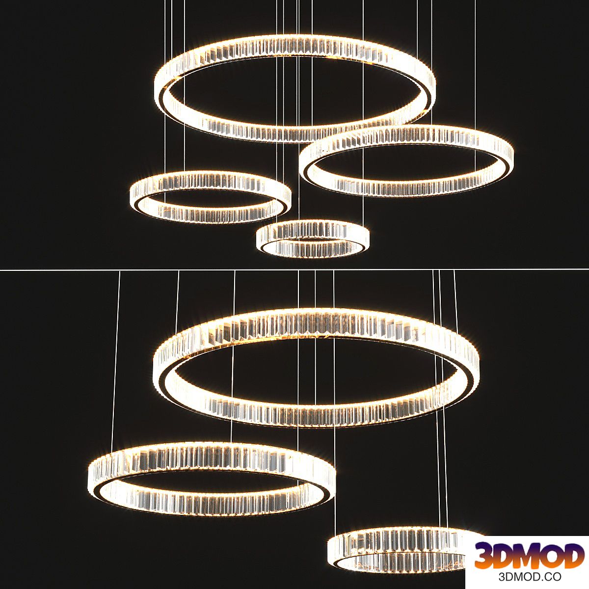 Modern Crystal Chandelier Set