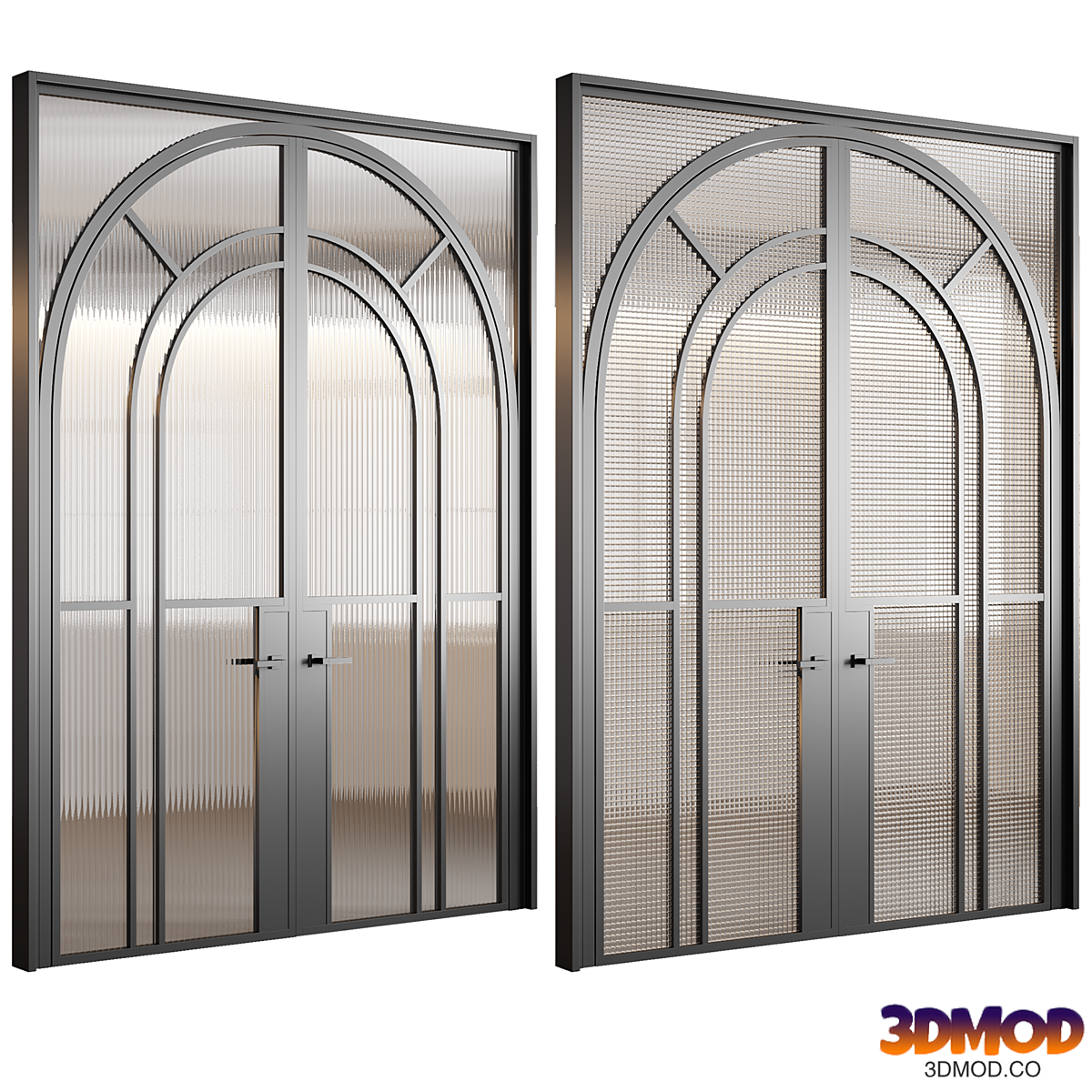 Embossed glass doors No. 4