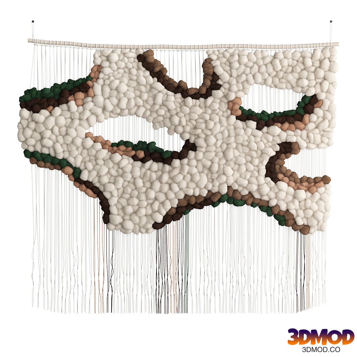 Tapestry with colored inserts by Helen Loom