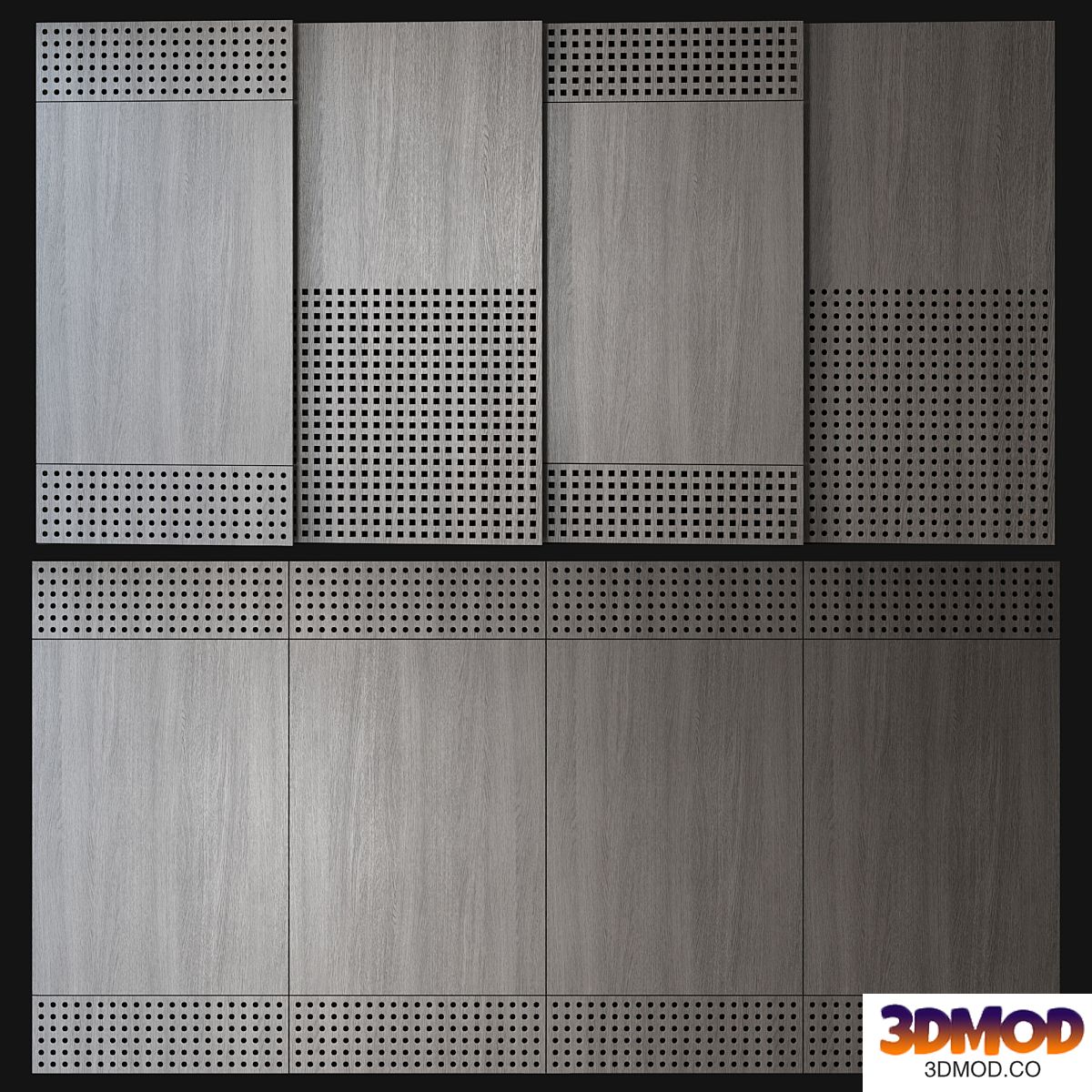 Wooden panels with perforation | kit