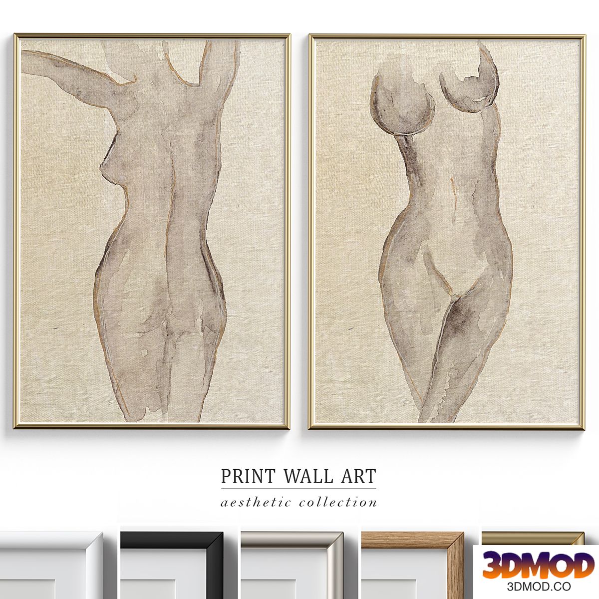 Abstract Woman Figure Wall Art P-562