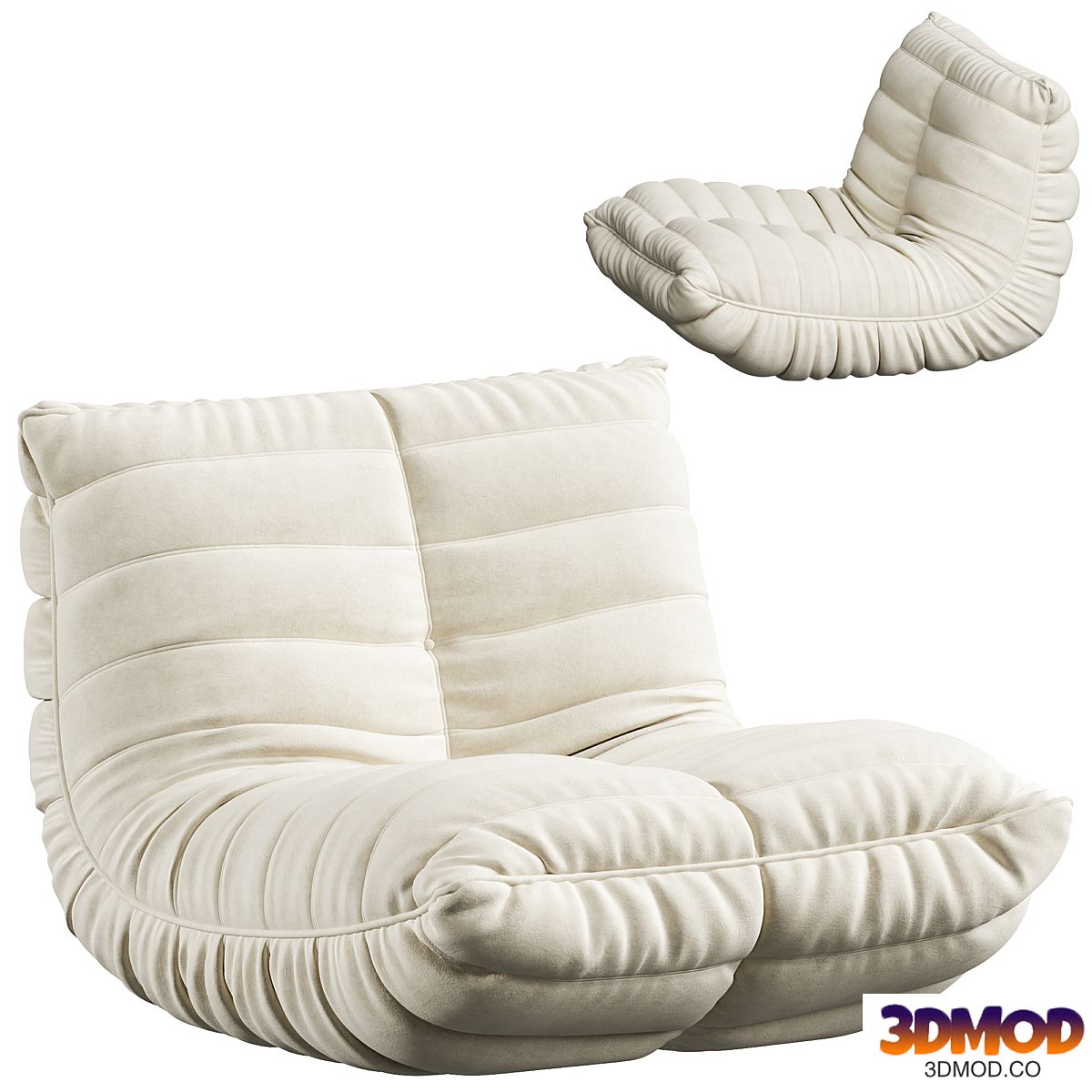 Suede Armless Bean Bag Chair & Lounger by Trule
