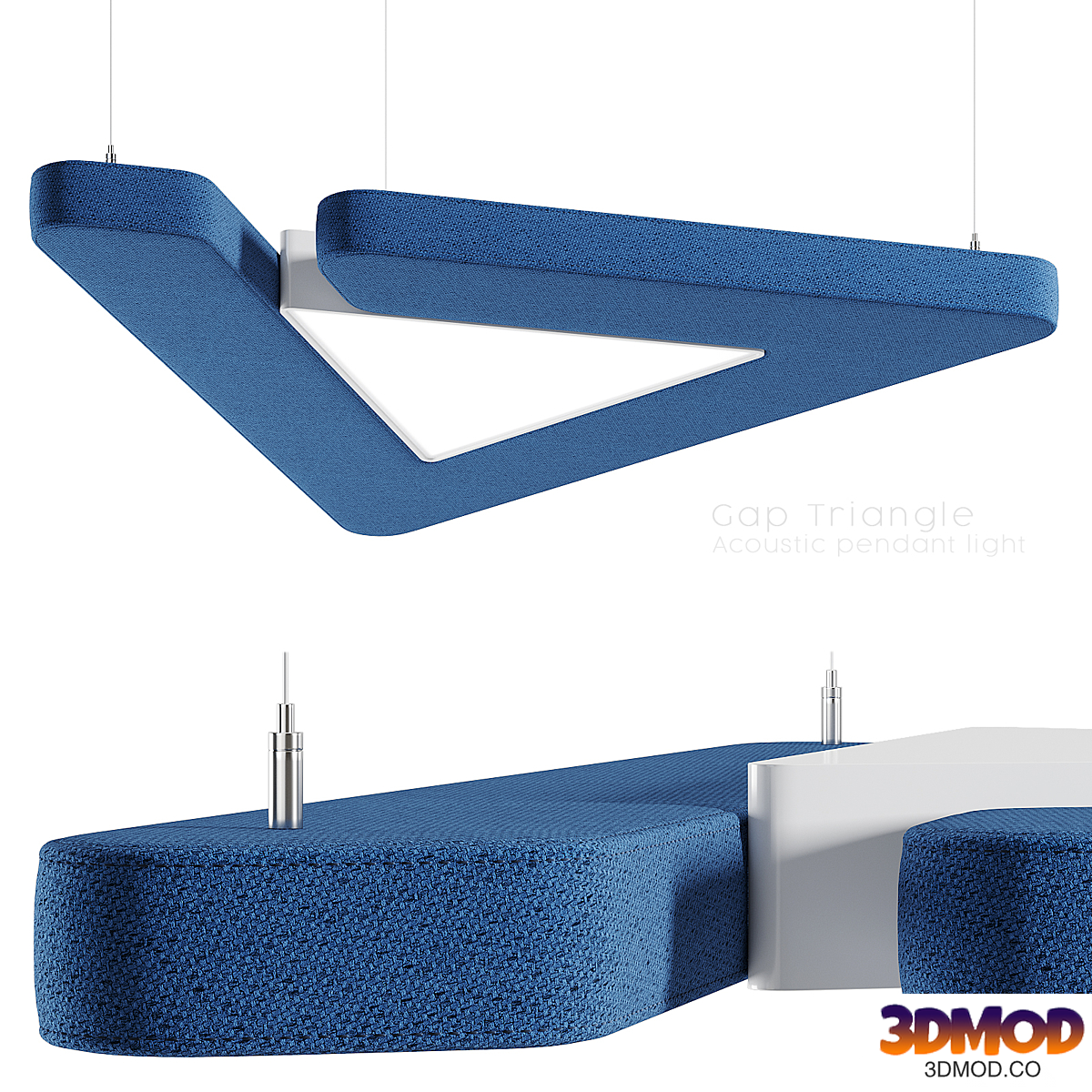 Flexxica - Gap Triangle Acoustic Pendant Light