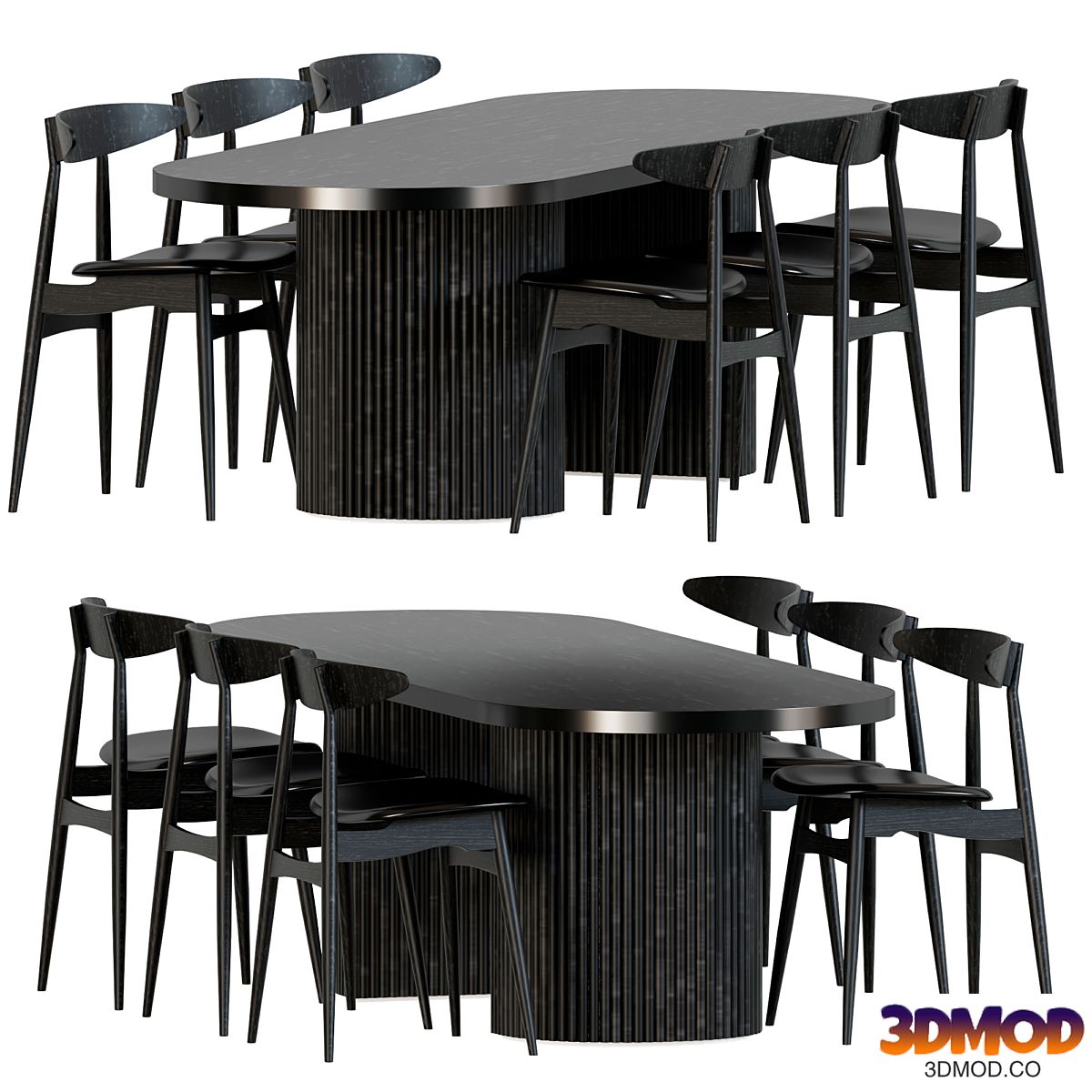 Joffrey Solid Ash Dining Chair Black