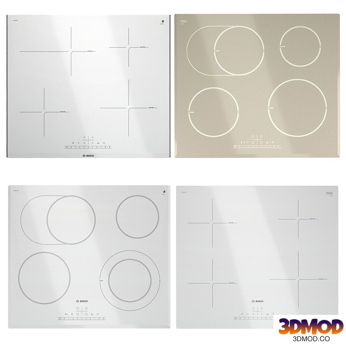 Set of light Bosch hobs