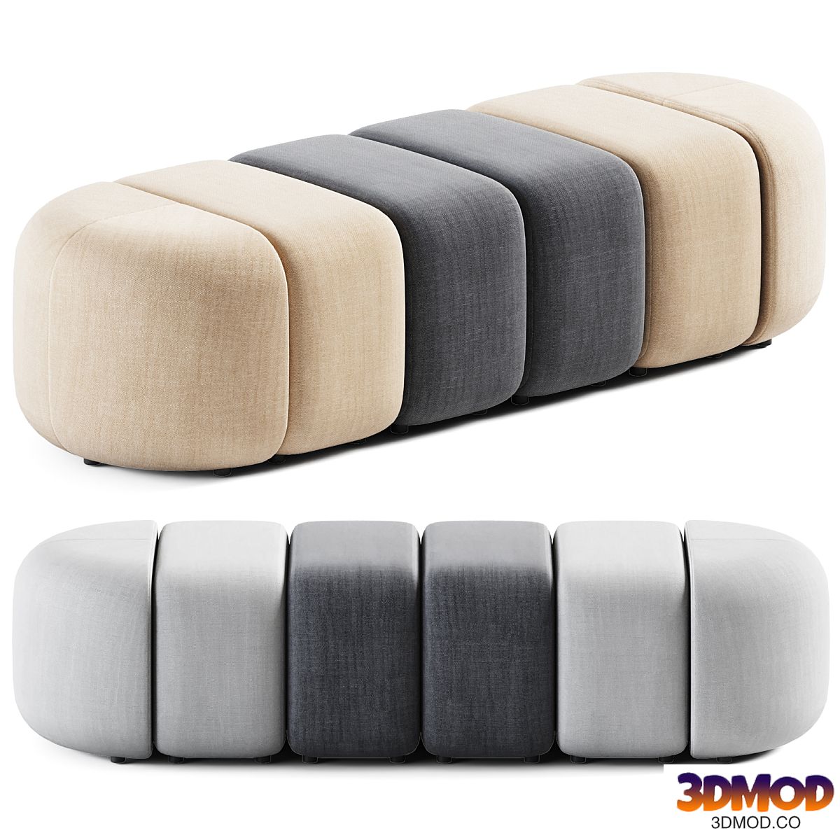 Set Module Pouffes by Bla Station / Pouf