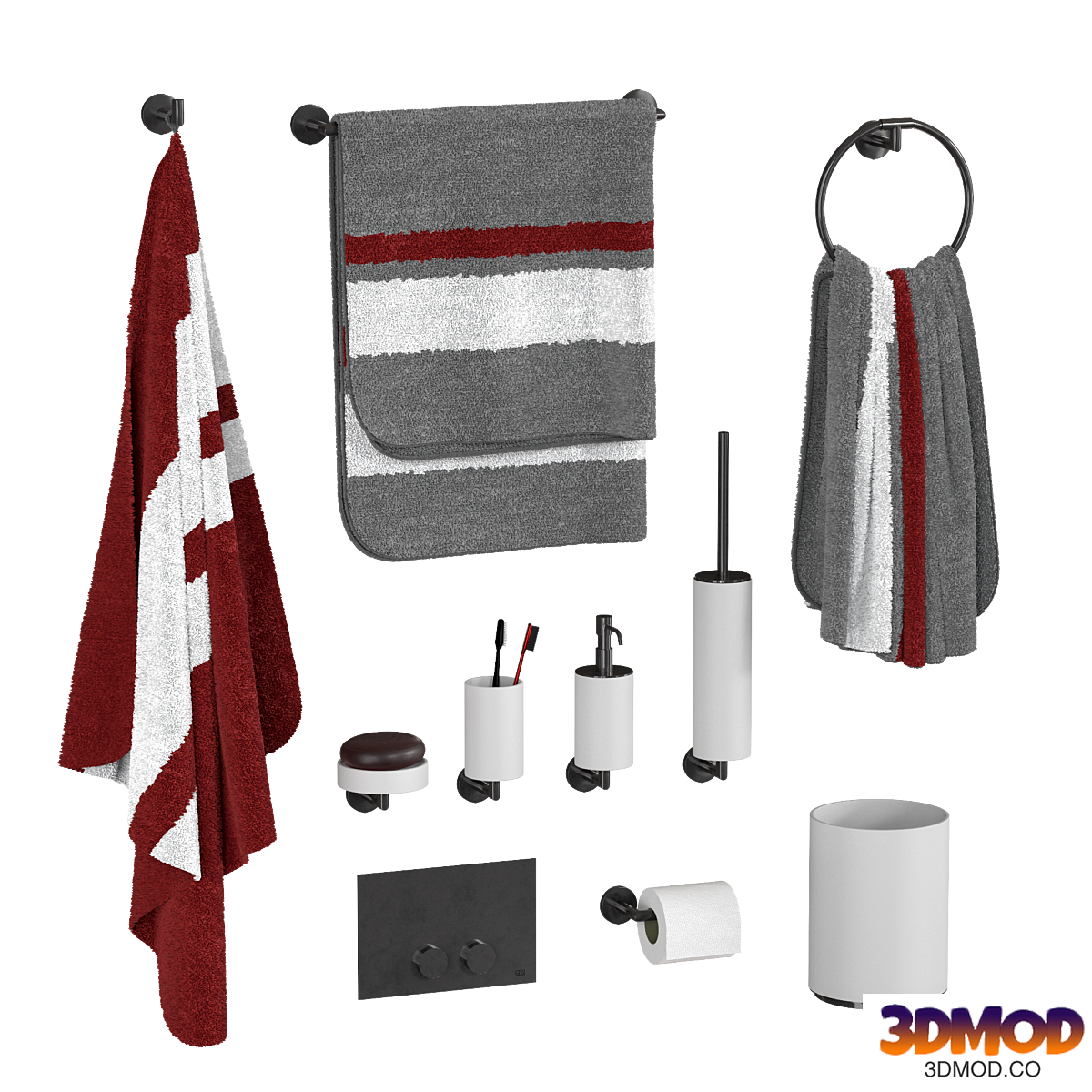 Gessi Anello bathroom accessory set