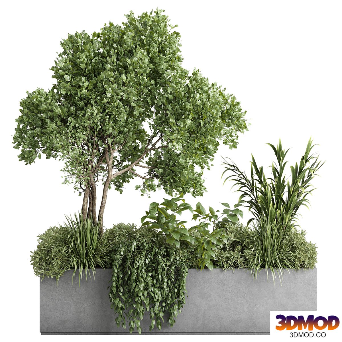 Concrete box plants on stand - set outdoor 151 concrete dirt vase