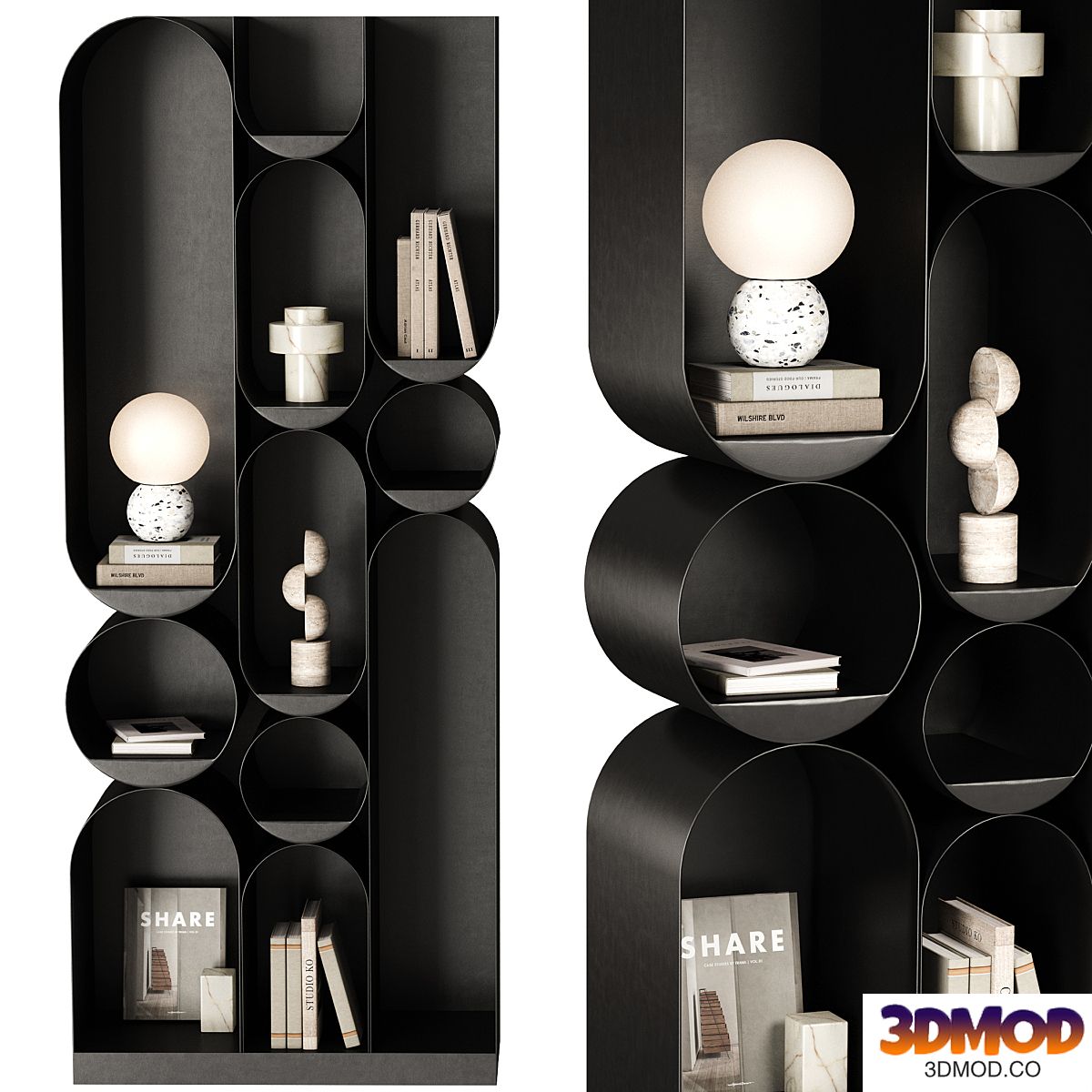 Atomic Metal Bookcase