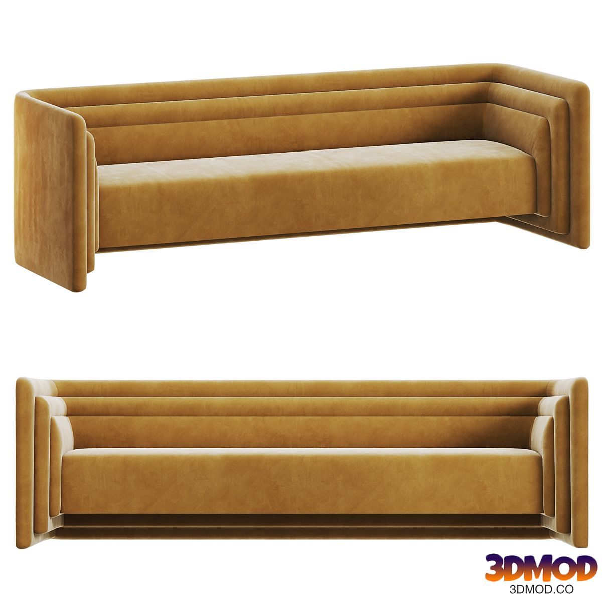 Sofa and bench Saint-Germain by Fabrice Juan