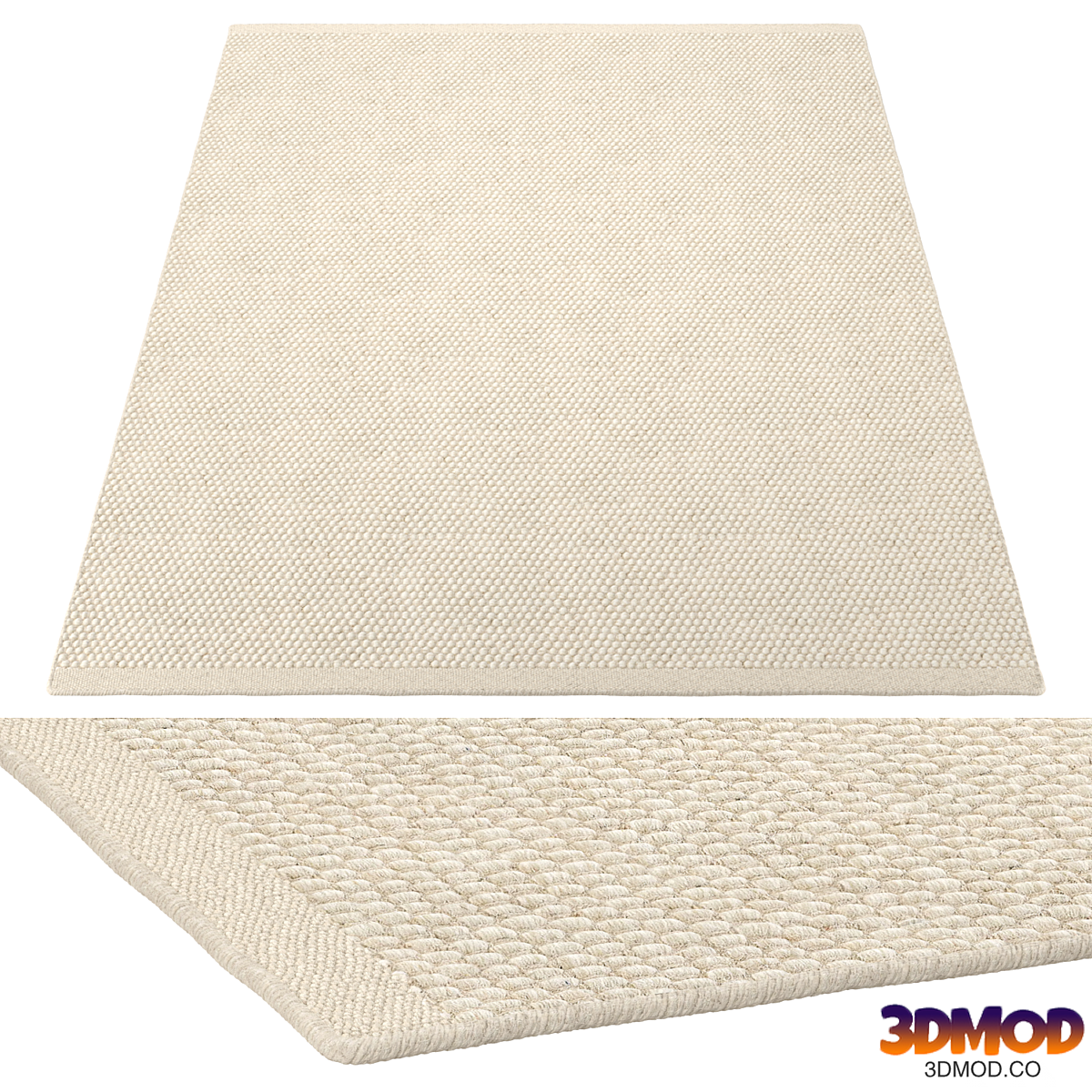 Wool Rug Rocco White