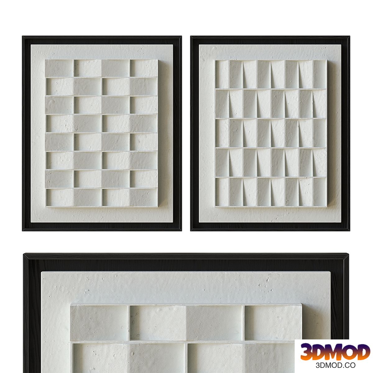 Panel White Relief #1 and #2 from ART-IN-RETURN