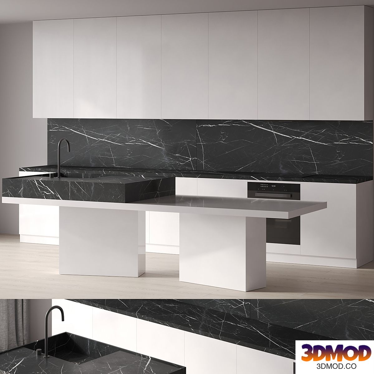 Kitchen with Dark Stone
