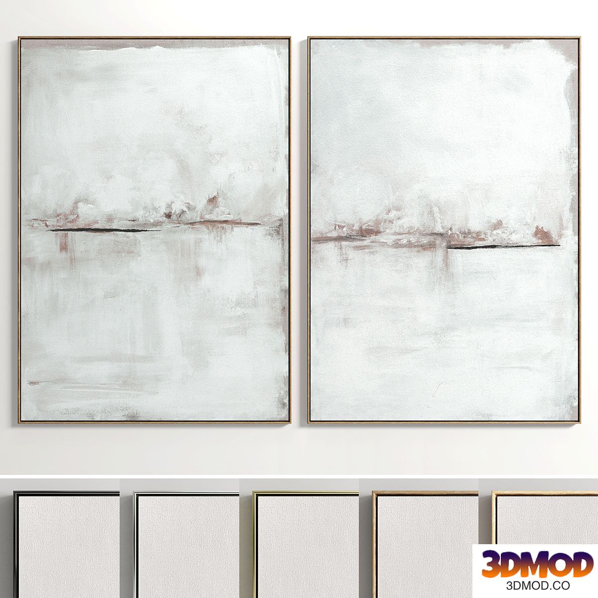 Plaster Two Photo Frame E-59