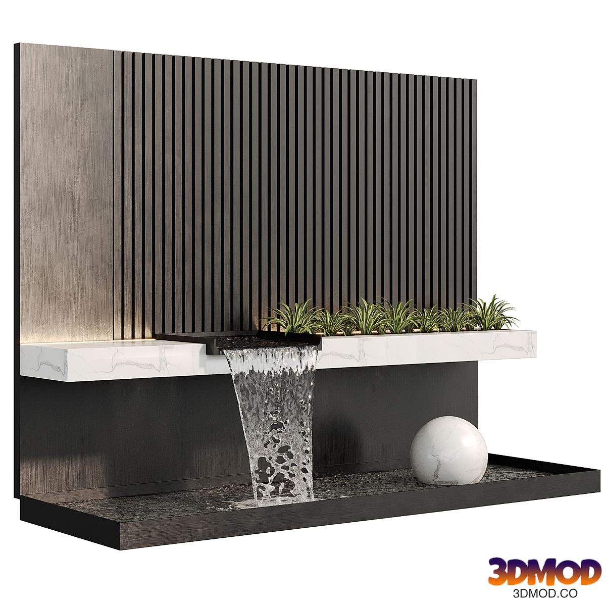 Modernist wall fountain 02