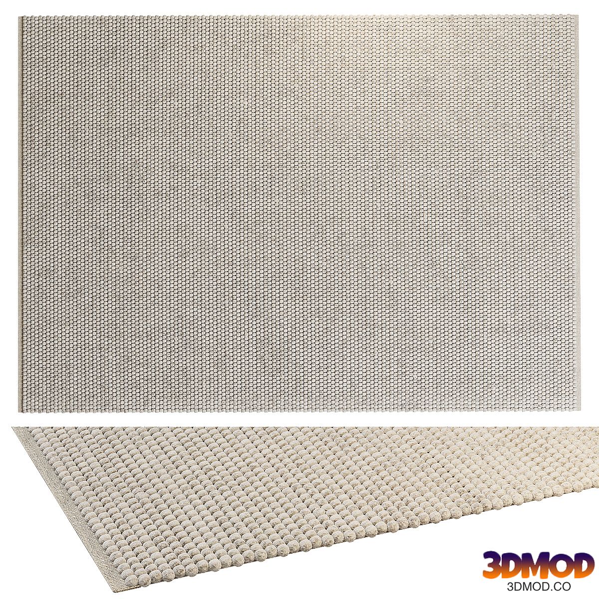 BENUTA WOOL RUG BEADS CREAM