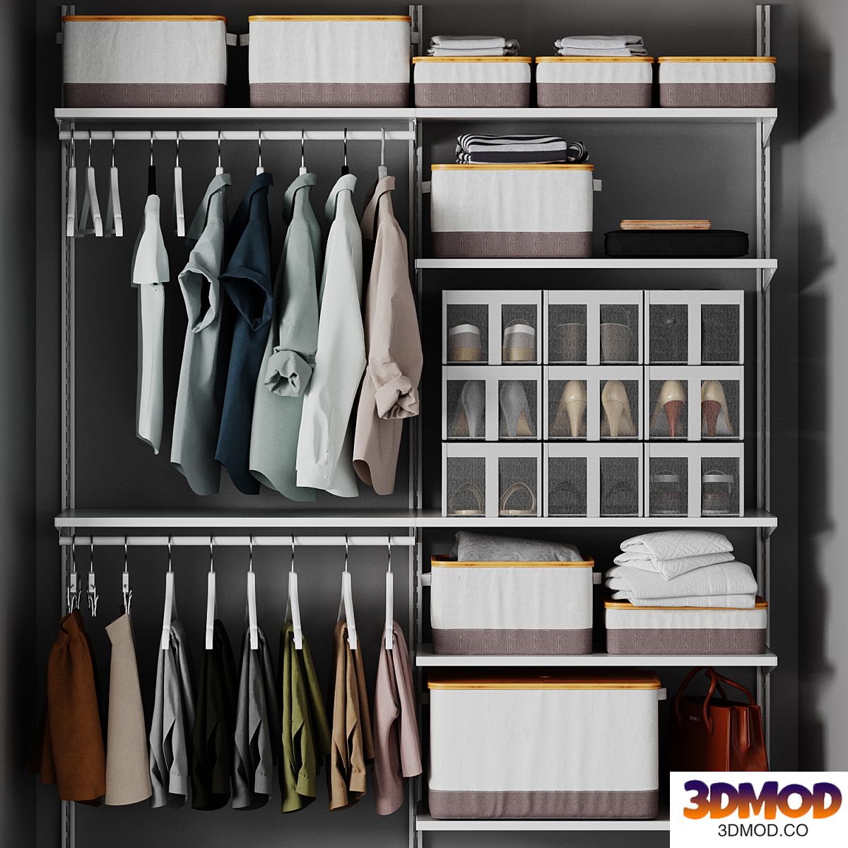 ikea BOAXEL BOXEL wardrobe RABBLA RABLA Box with lid clothes shirts