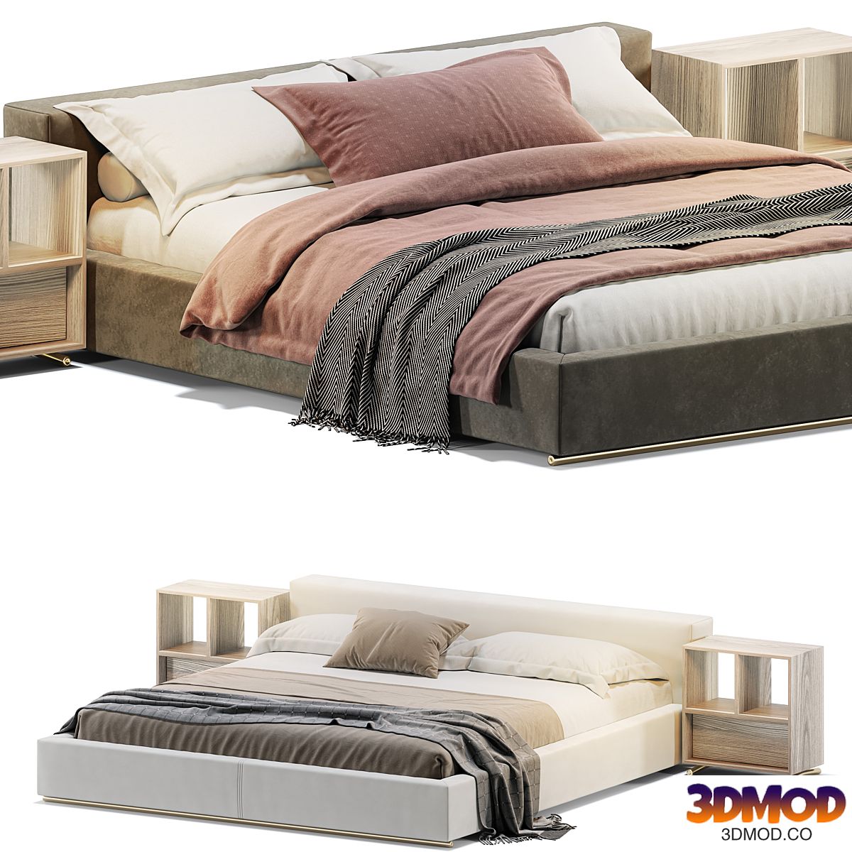 Bed Groundpiece by Flexform