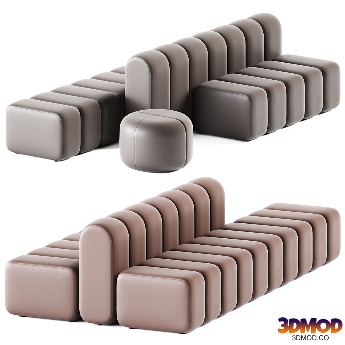 Pouf Sets Bob Hide by Bla Station