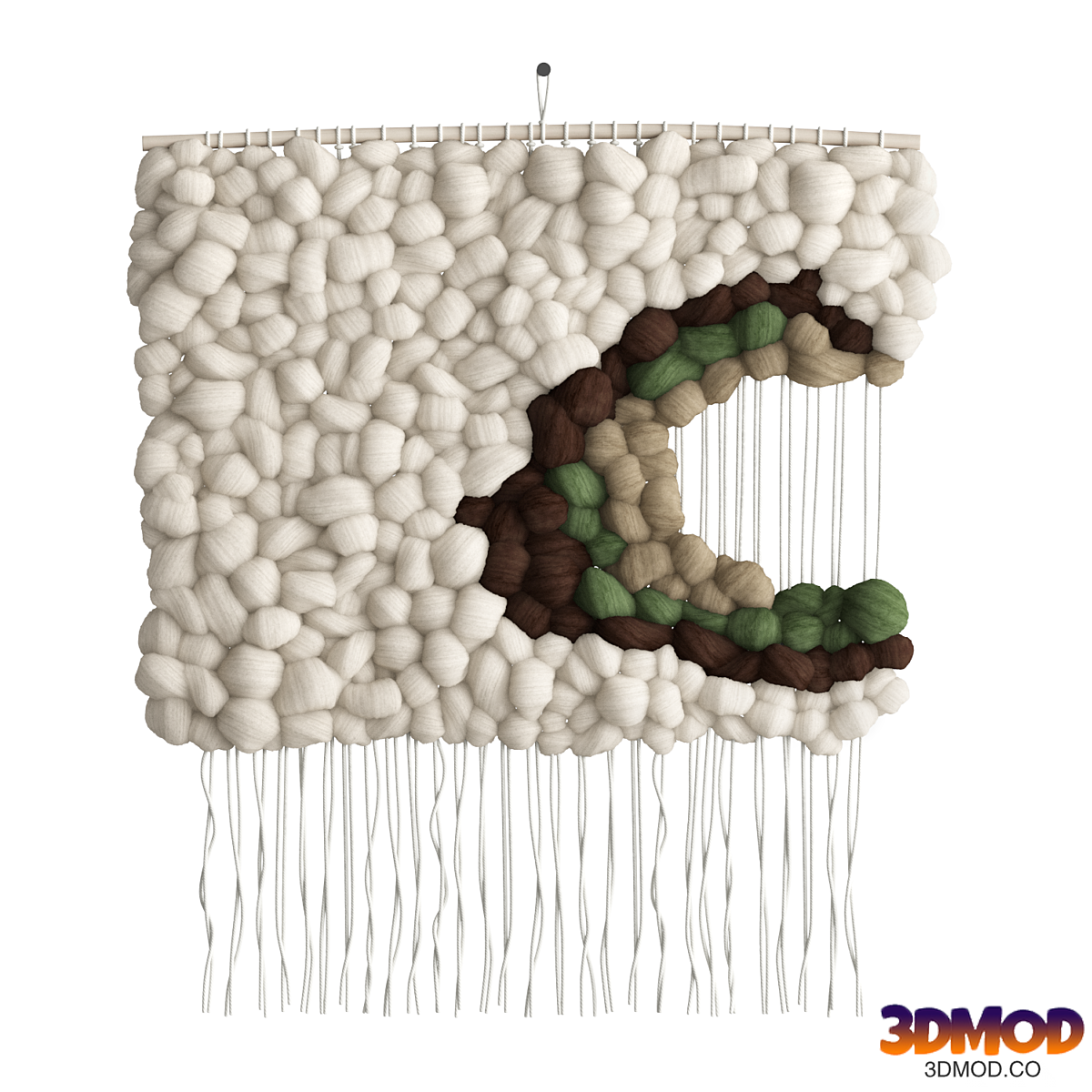 Panel with green inserts by Helen Loom